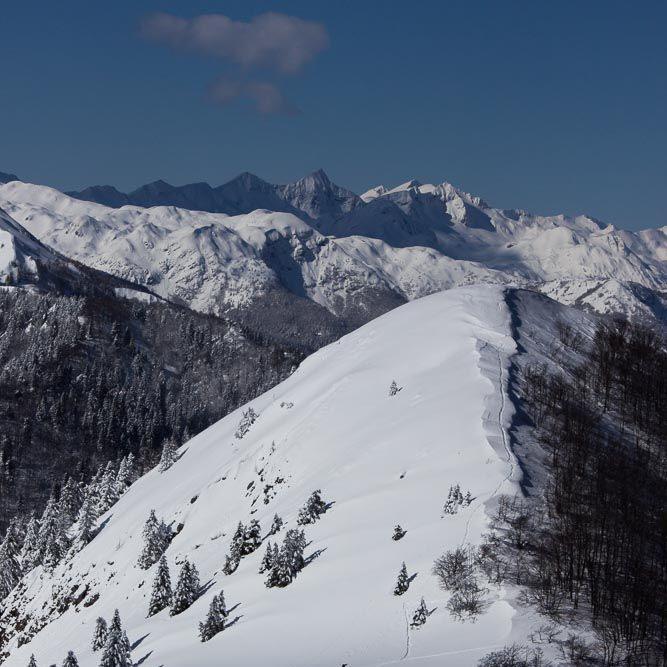 Ski de randonnée hivernal en Slovénie