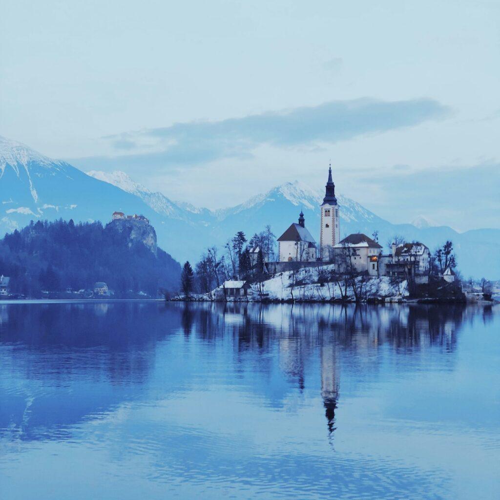 Lac de bled Slovenie ski de randonnée